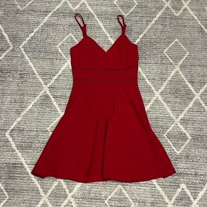 Red XS formal short dress V Neck